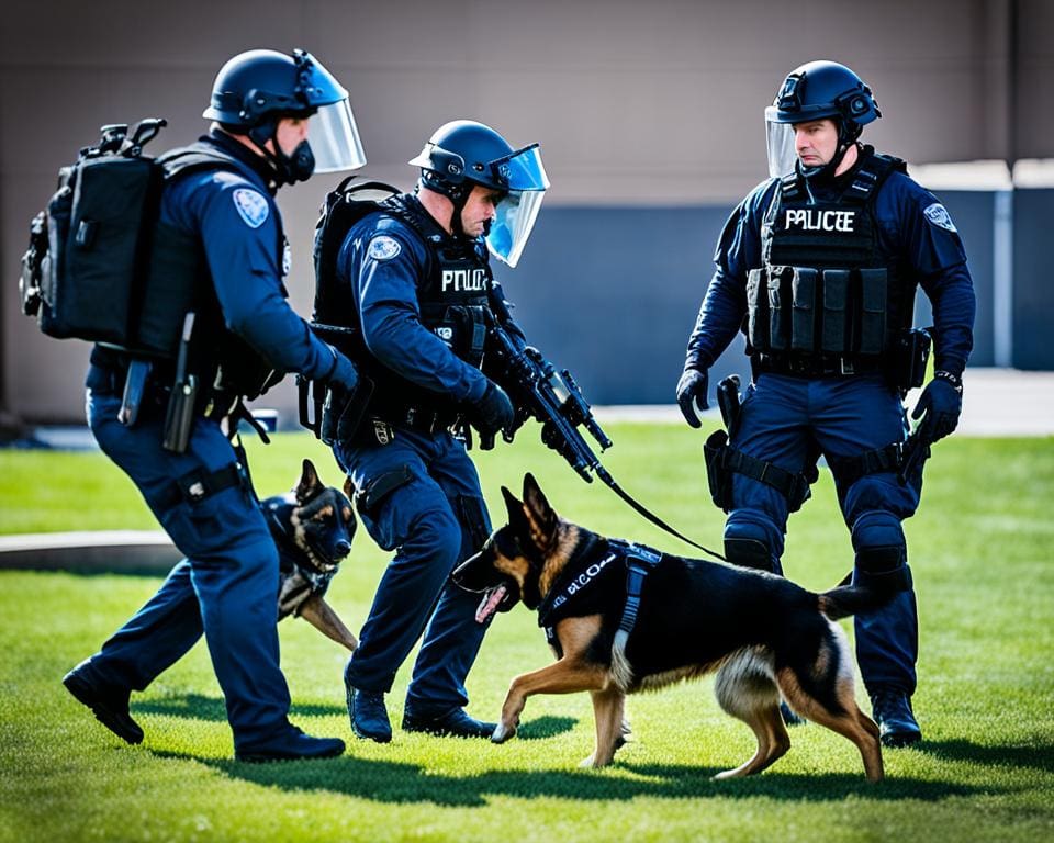 Politiehonden en K9-eenheid in de veiligheid